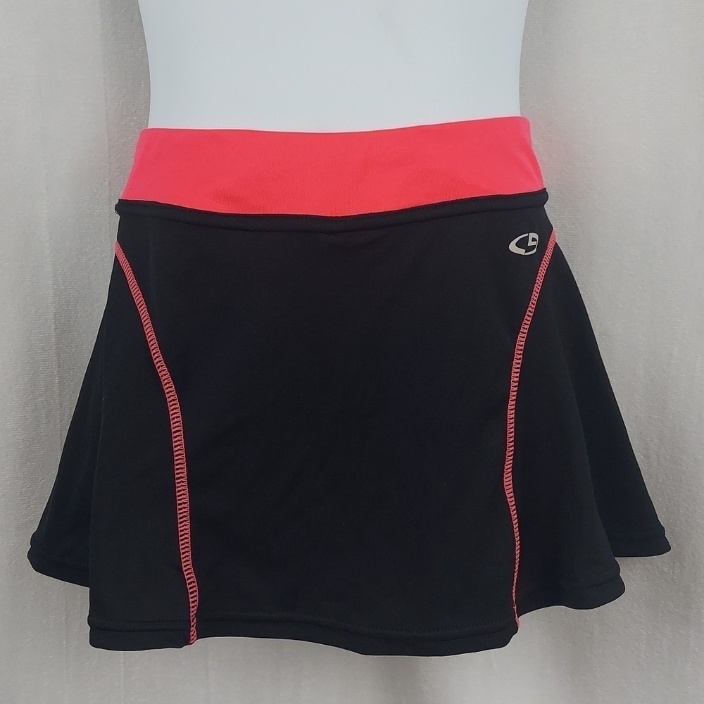 CHAMPION C9 Girls Tennis Skirt Skort - Black Pink - S (6-6x)